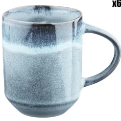 6 Mugs Genesis bleus - 40 cl-Bjorn Sale