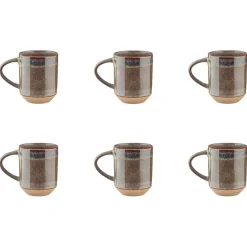 Bjorn Mugs, Tasses^4 Mugs Genesis marron volcanique - 40 cl