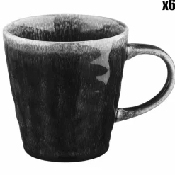 6 Mugs Moon noirs - 40 cl-Bjorn Sale