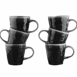 6 Mugs Moon noirs - 40 cl-Bjorn Sale
