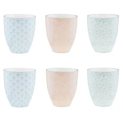Bjorn Mugs, Tasses^6 Mugs Pattern Pastel rose pastel/bleu pastel/vert pastel - 30 cl