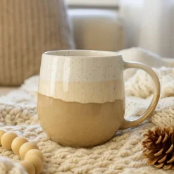 Novastyl Mugs, Tasses^6 Mugs Riga Beige44Cl En Grès