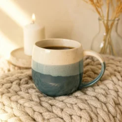 6 Mugs Rita Bleu44Cl En Grès-Novastyl Online