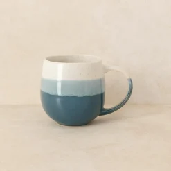 6 Mugs Rita Bleu44Cl En Grès-Novastyl Online