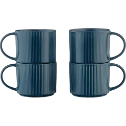 Bjorn Mugs, Tasses^4 Mugs Scandi bleu marine - 50 cl