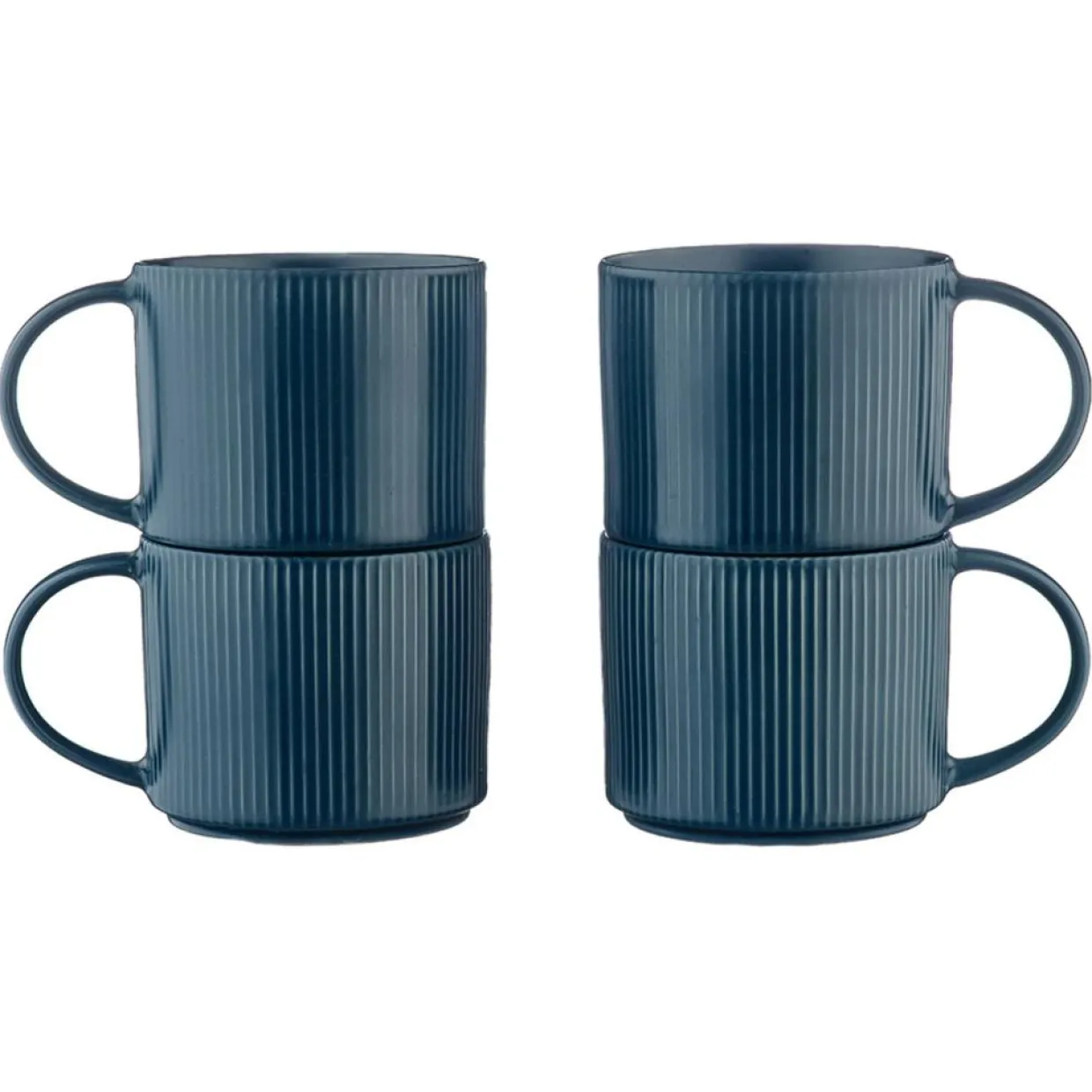 Bjorn Mugs, Tasses^4 Mugs Scandi bleu marine - 50 cl