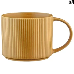Bjorn Mugs, Tasses^4 Mugs Scandi jaune ocre - 50 cl