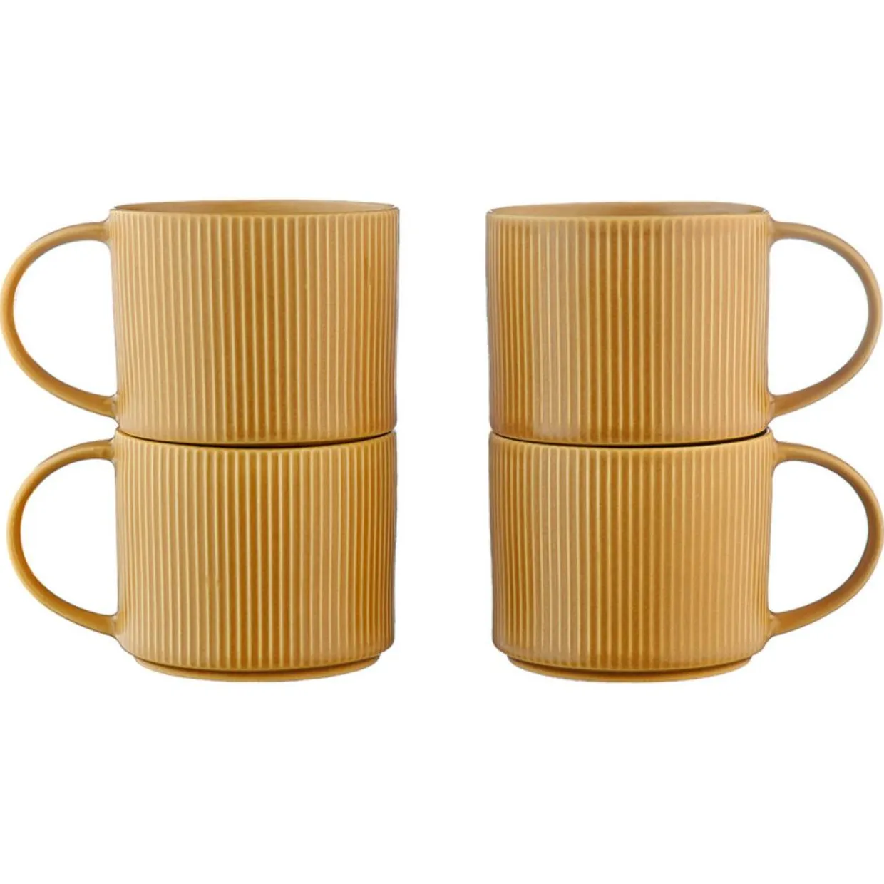 Bjorn Mugs, Tasses^4 Mugs Scandi jaune ocre - 50 cl