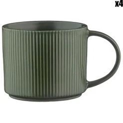 Bjorn Mugs, Tasses^4 Mugs Scandi vert olive - 50 cl