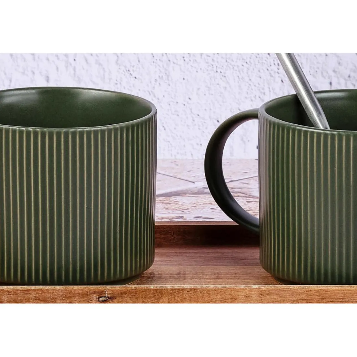 Bjorn Mugs, Tasses^4 Mugs Scandi vert olive - 50 cl