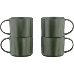 Bjorn Mugs, Tasses^4 Mugs Scandi vert olive - 50 cl