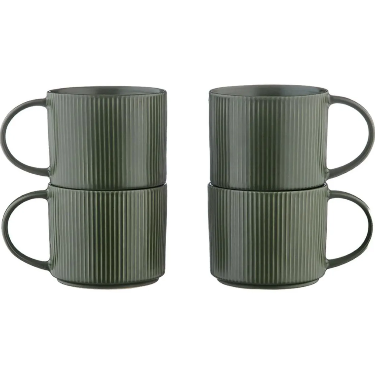 Bjorn Mugs, Tasses^4 Mugs Scandi vert olive - 50 cl