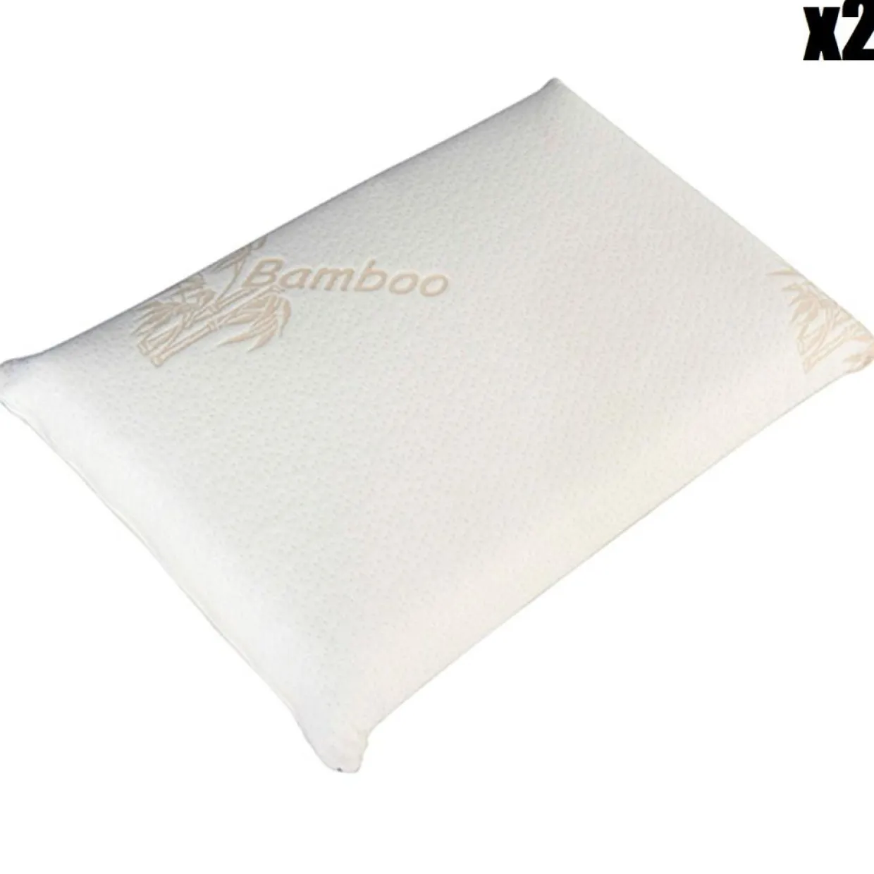 2 Oreillers Mémoire de forme BIO blancs - 40x60 cm-Hypsom Sale
