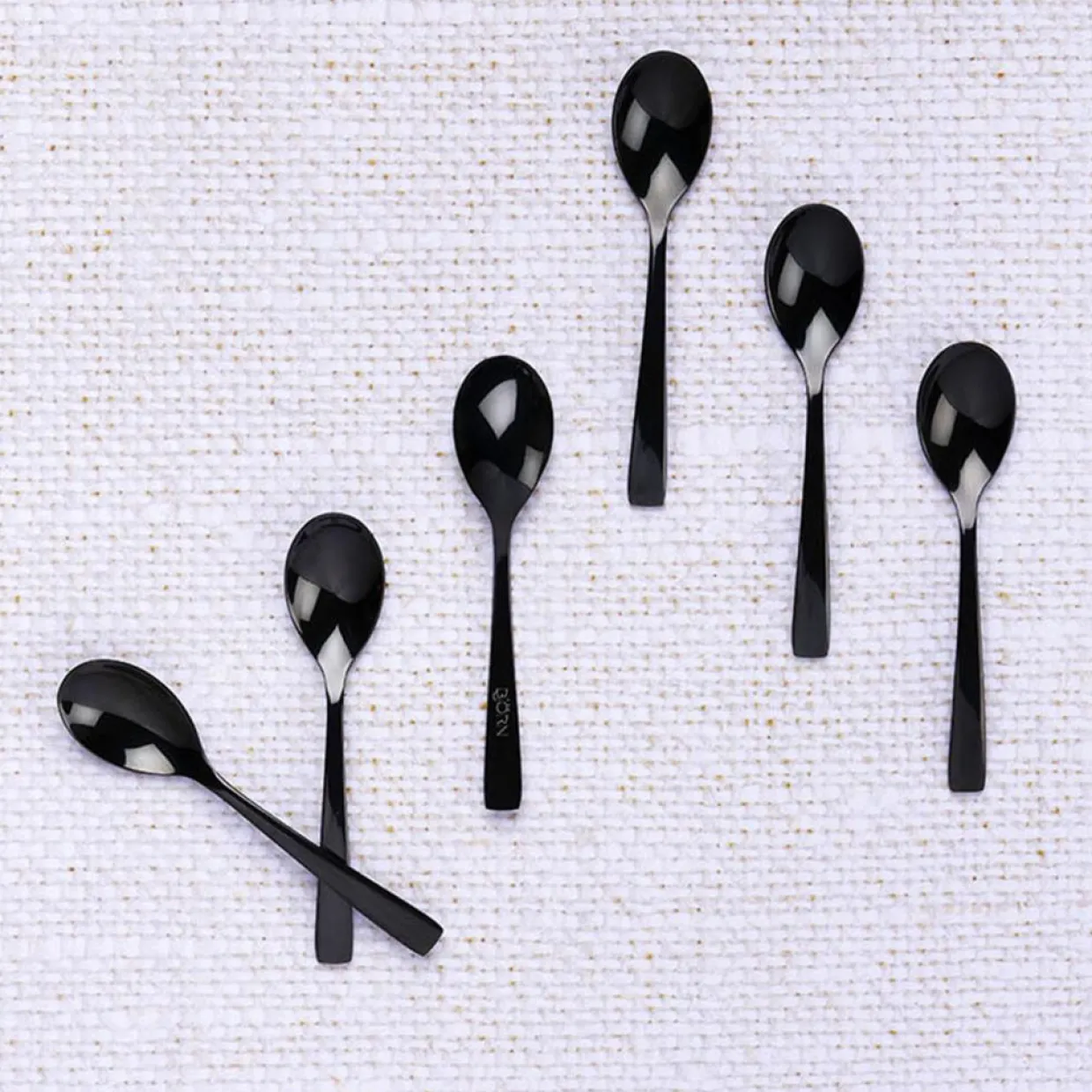 6 Petites cuillères Oglu noires-Bjorn Sale