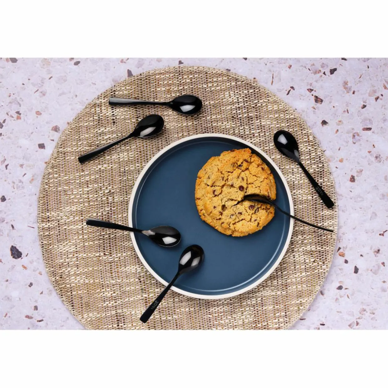 6 Petites cuillères Oglu noires-Bjorn Sale