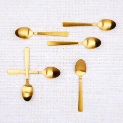 6 Petites cuillères Telmo dorées-Bjorn Online
