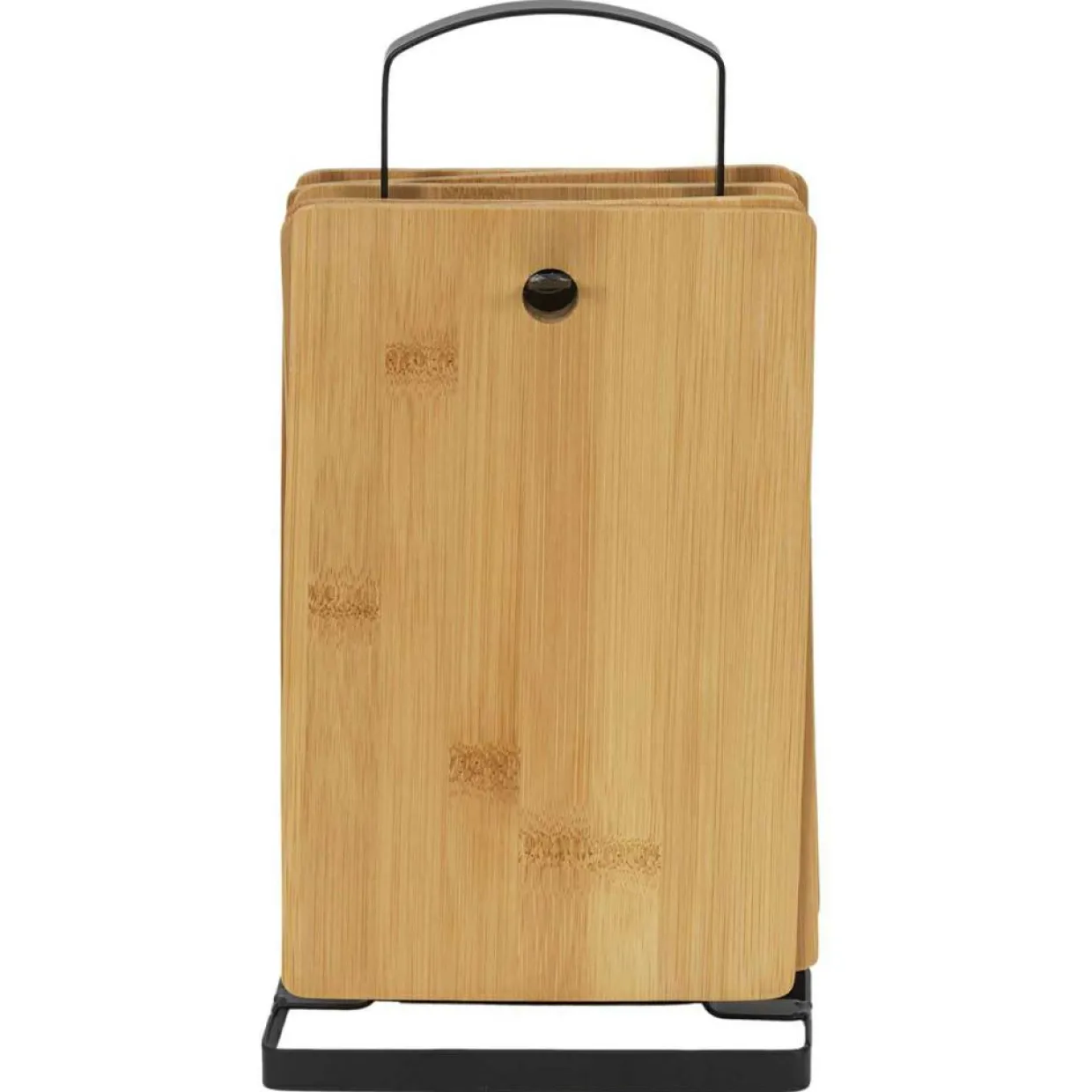 6 Planches à découper avec socle marron/noir - 16x30x5 cm-Cook Concept Best