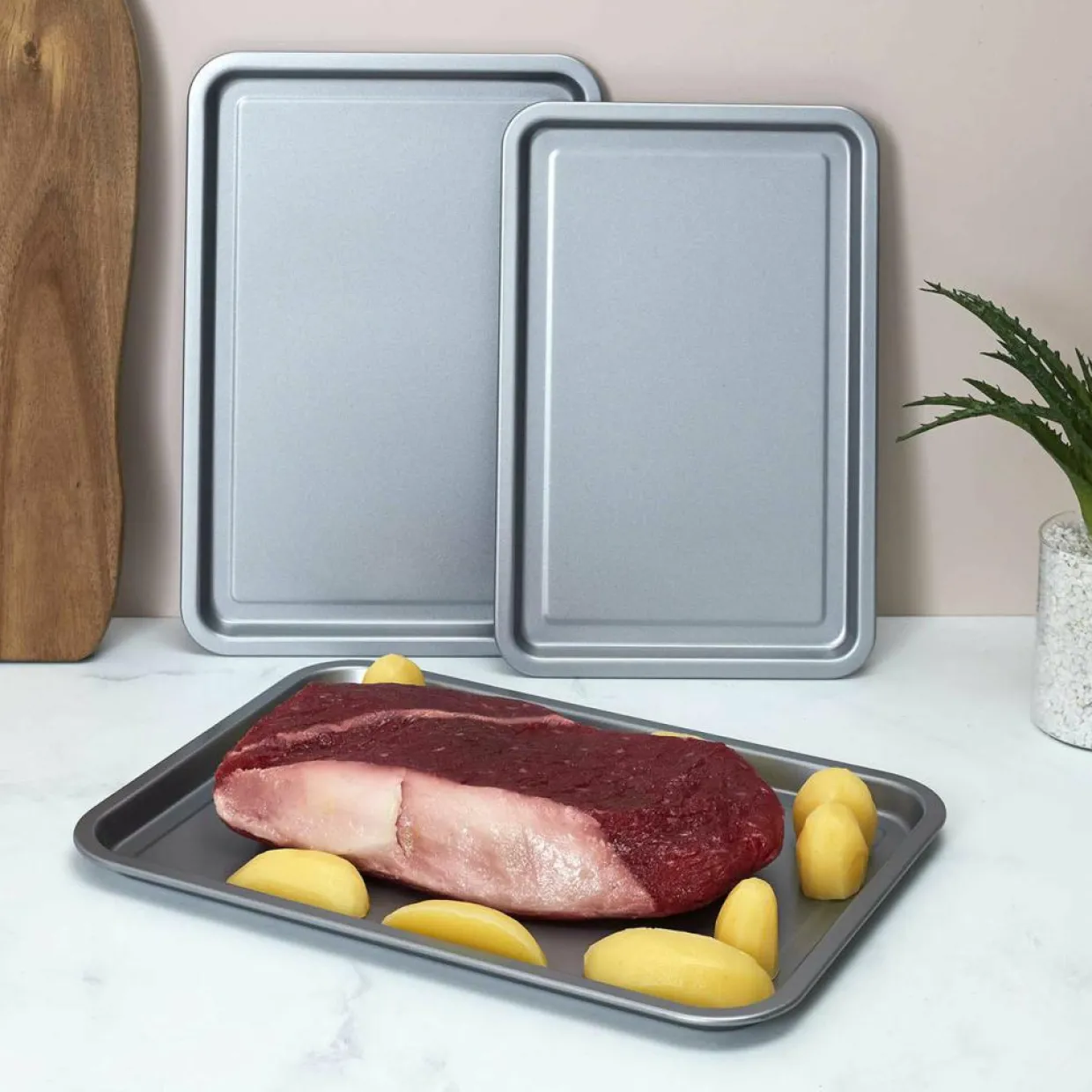 3 Plaques de cuisson grises - 35x15x25 cm-Cook Concept Outlet