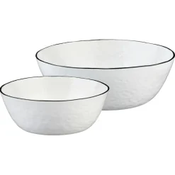 Bjorn Saladiers^2 Saladiers en Grès Pure blanc neige - 38x16.5x39 cm