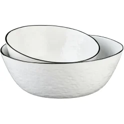Bjorn Saladiers^2 Saladiers en Grès Pure blanc neige - 38x16.5x39 cm