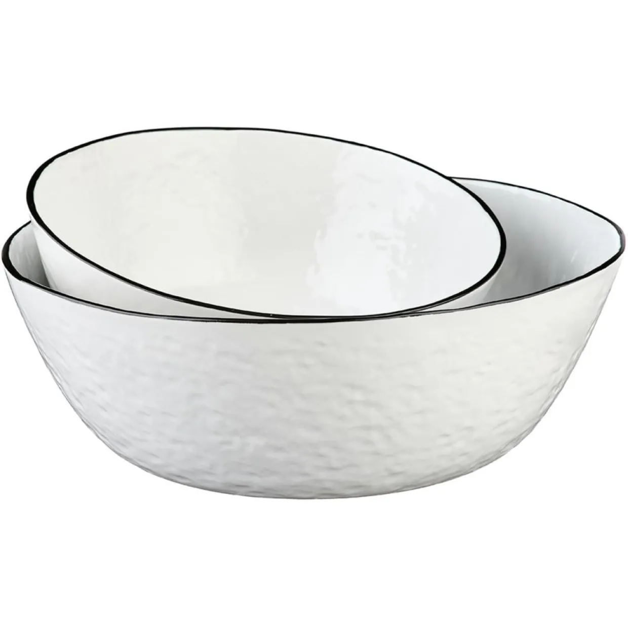Bjorn Saladiers^2 Saladiers en Grès Pure blanc neige - 38x16.5x39 cm