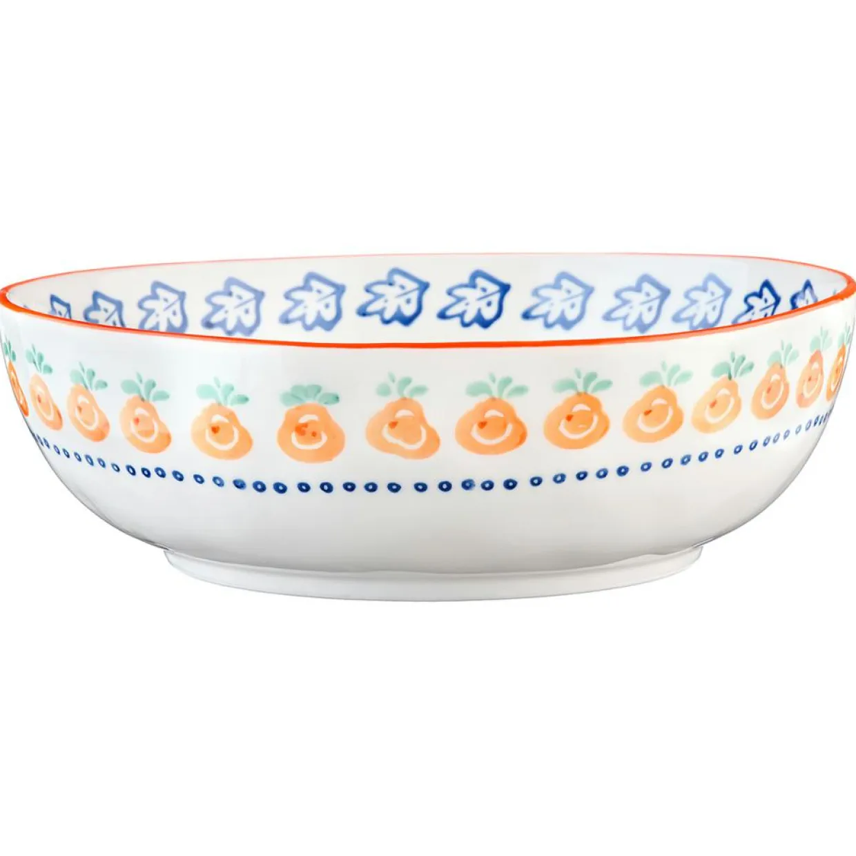 2 Saladiers en Porcelaine Napoli multicolores - 35x17.7x35.3 cm-Bjorn Sale