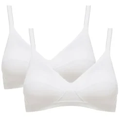 Femme Playtex Lingerie, Nuit^2 Soutiens-gorge sans armatures Basic Microfibre Support blancs