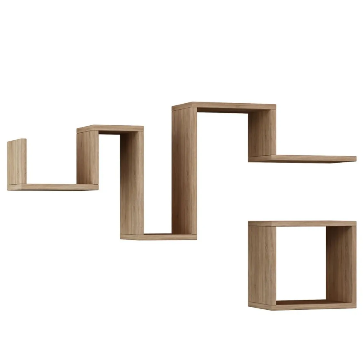 Wooden Art Etagères^2 Étagères follow chêne - 48x116x48 cm