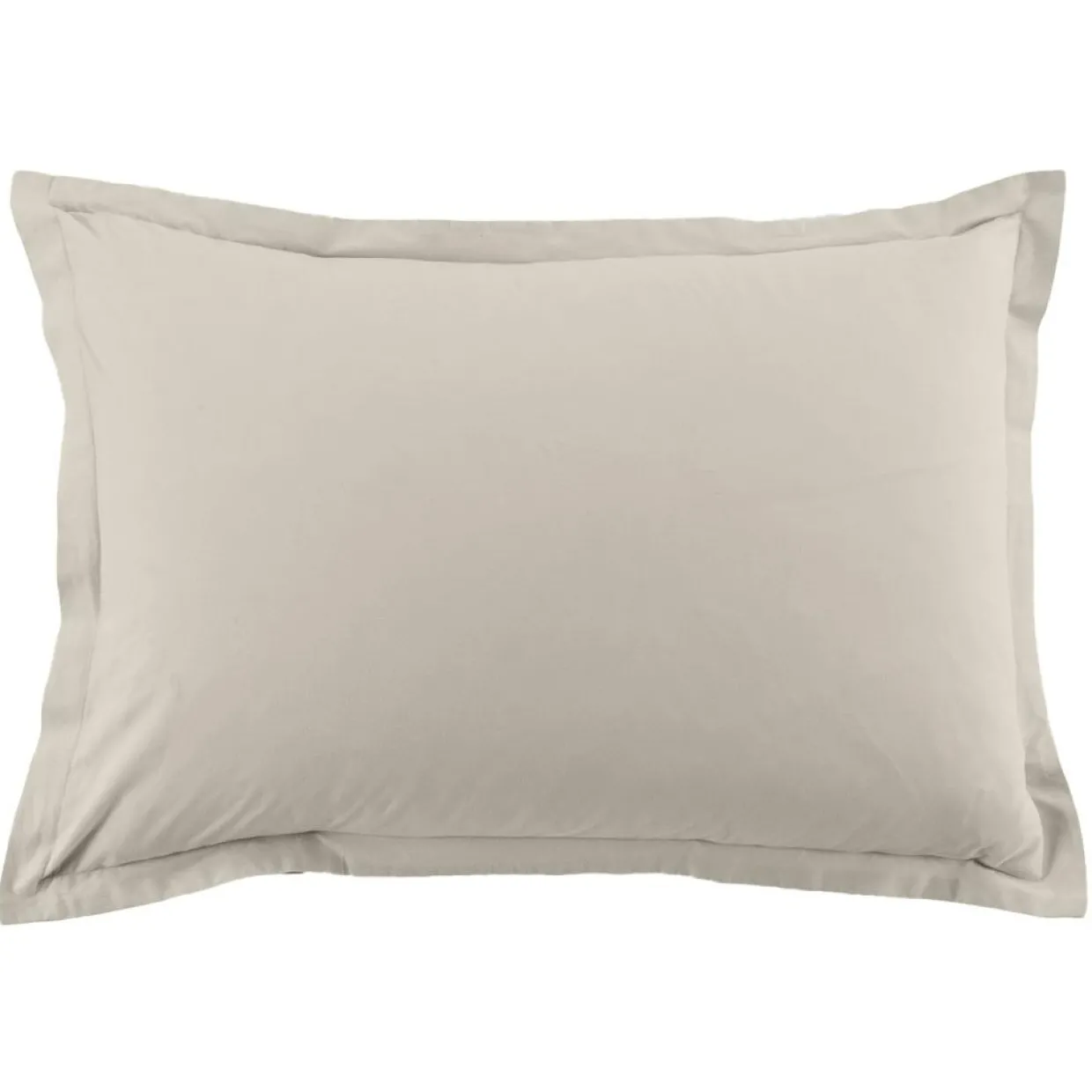 2 Taies d'oreiller en coton unies ivoires-Blanc Passion Clearance