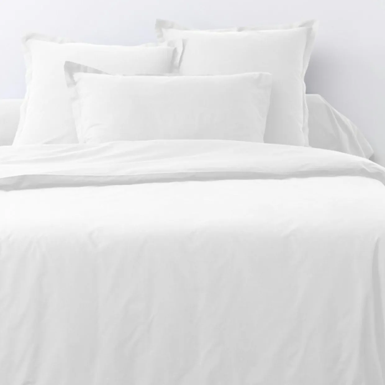 2 Taies d'oreiller en Coton blanches-Blanc Passion Online