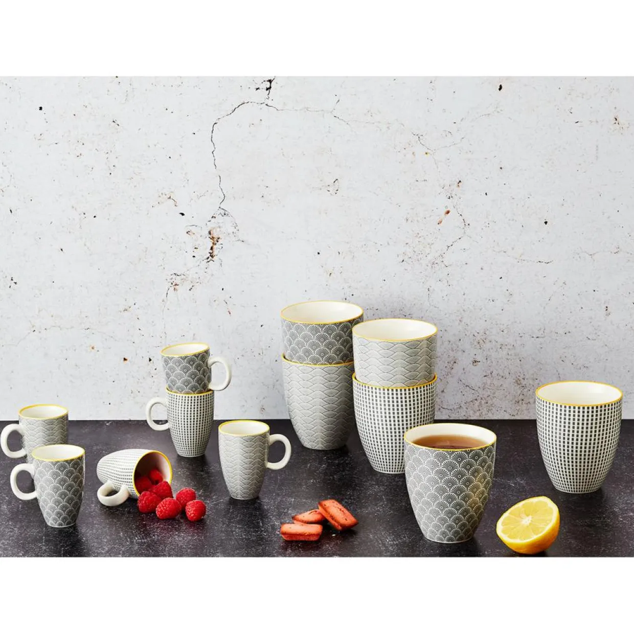 6 Tasses à café Eclipse gris anthracite - 9 cl-Bjorn Sale