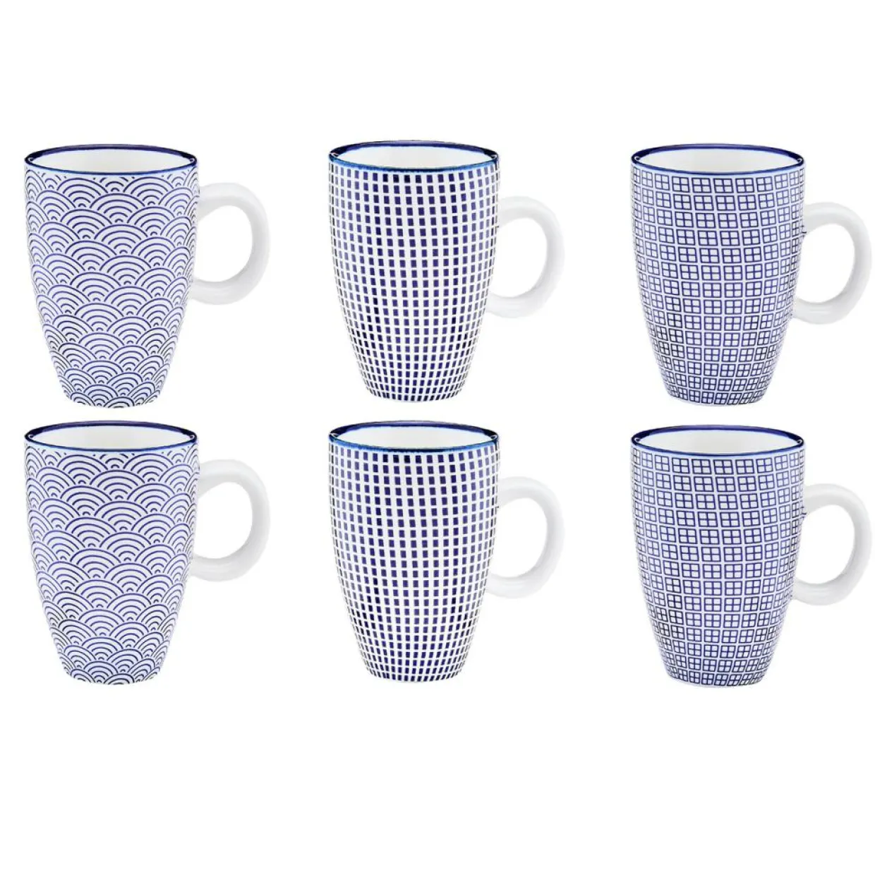 Bjorn Bols^6 Tasses à café Pattern Dark blue bleu foncé - 9 cl