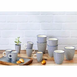 Bjorn Bols^6 Tasses à café Pattern Dark blue bleu foncé - 9 cl