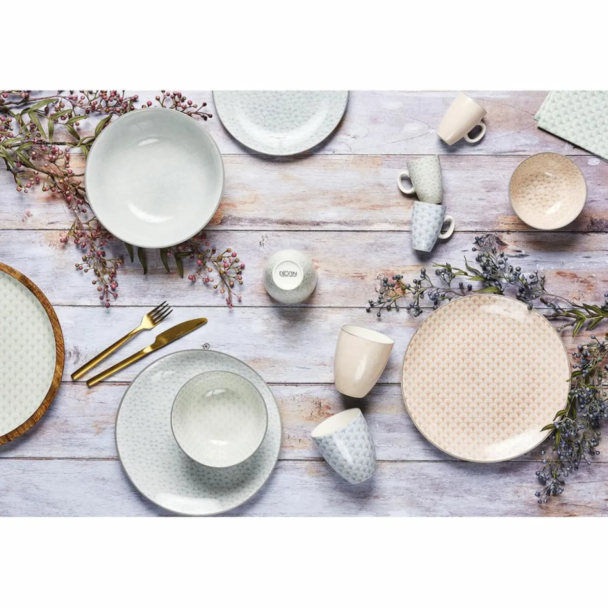 6 Tasses à café Pattern Pastel rose pastel/bleu pastel/vert pastel - 9 cl-Bjorn Sale