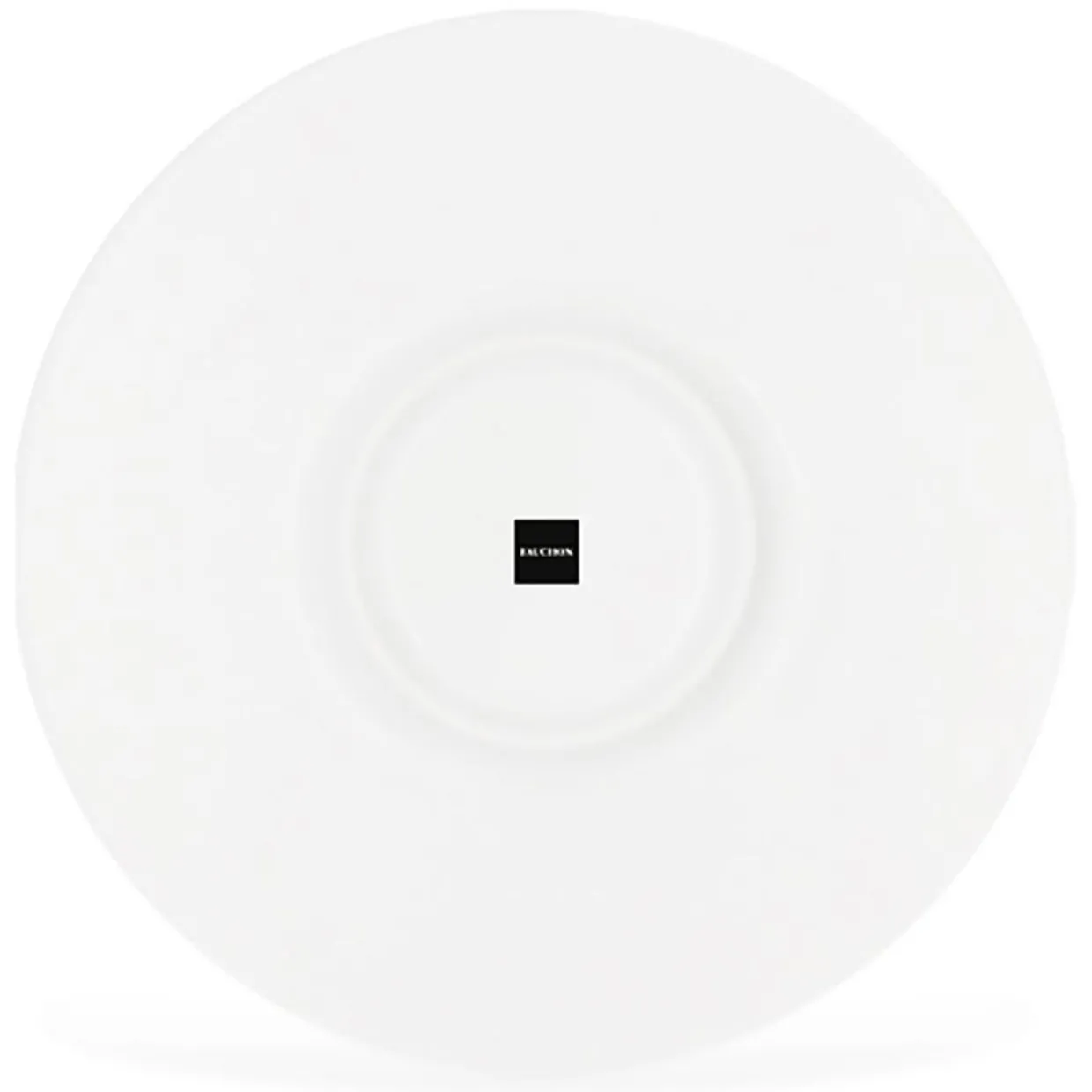 6 Tasses à thé + soucoupes en Porcelaine Bistrot blanches - 150ml-Fauchon Discount