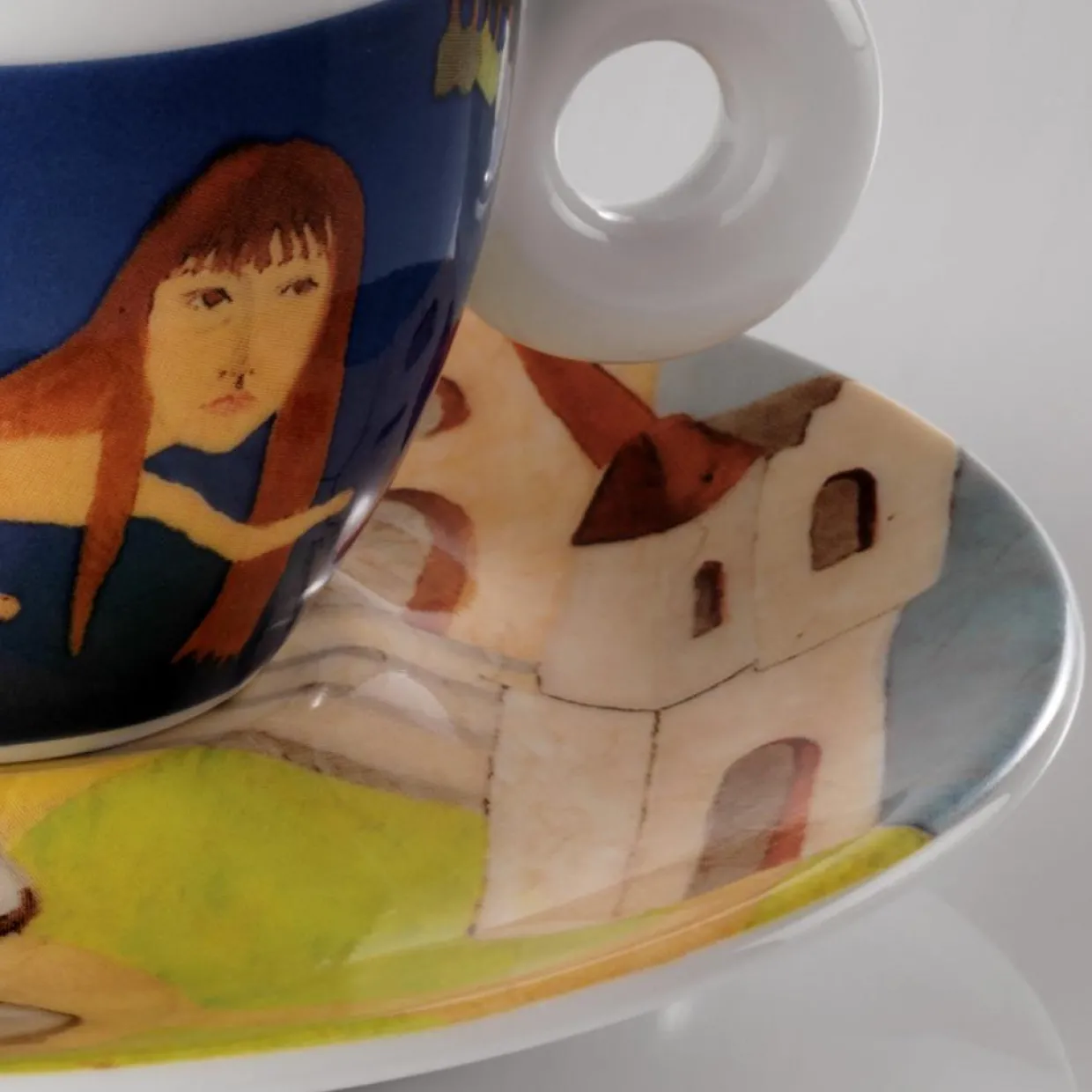 2 Tasses Cappucino en Porcelaine Art Collection Biennale B multicolores - 170 ml-Illy Sale