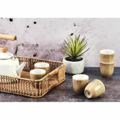 Bjorn Mugs, Tasses^6 Tasses Cosmos beige/blanc nacré - 15 cl