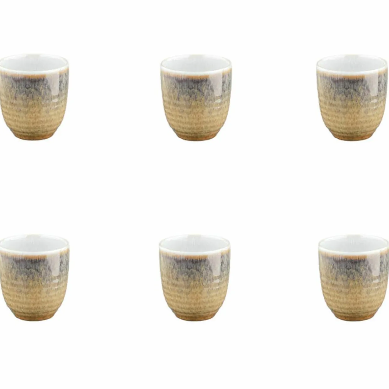 Bjorn Mugs, Tasses^6 Tasses Cosmos beige/blanc nacré - 15 cl