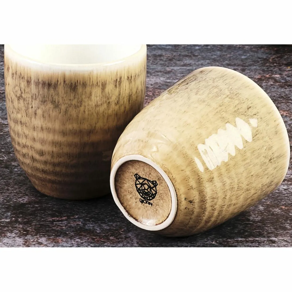 Bjorn Mugs, Tasses^6 Tasses Cosmos beige/blanc nacré - 15 cl