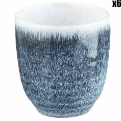 Bjorn Mugs, Tasses^6 Tasses Cosmos bleu/blanc nacré - 15 cl