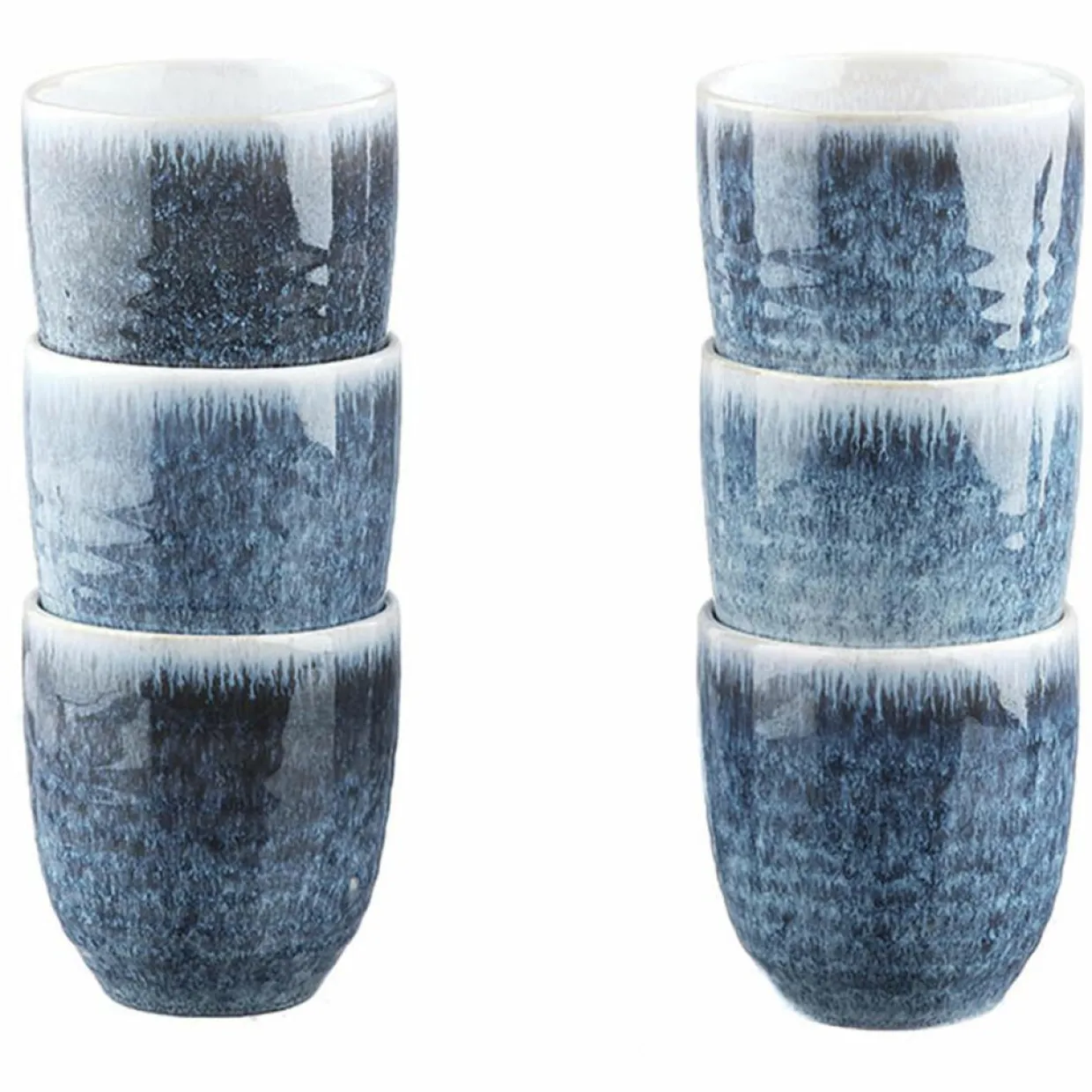Bjorn Mugs, Tasses^6 Tasses Cosmos bleu/blanc nacré - 15 cl
