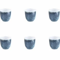 Bjorn Mugs, Tasses^6 Tasses Cosmos bleu/blanc nacré - 15 cl