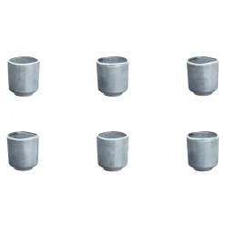 6 Tasses en Grès Cloud gris clair - 12 cl-Bjorn Discount