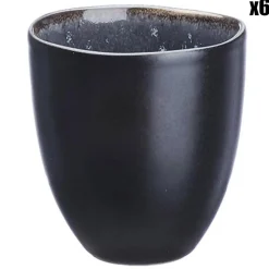 Bjorn Mugs, Tasses^6 Tasses en Grès Iris bleu foncé - 15 cl