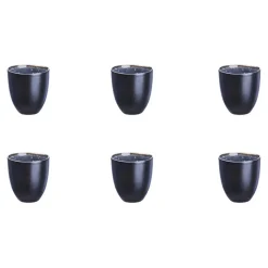 Bjorn Mugs, Tasses^6 Tasses en Grès Iris bleu foncé - 15 cl