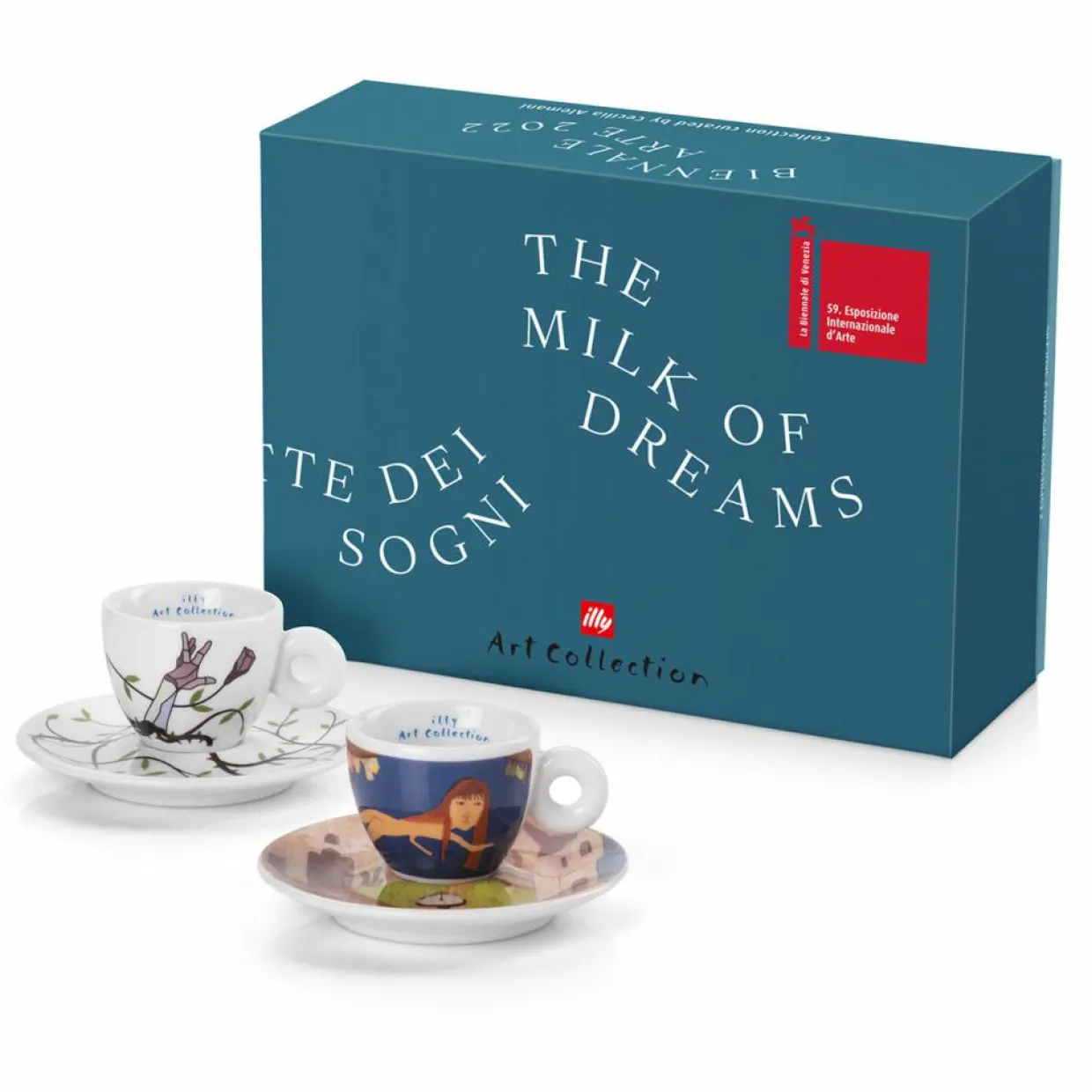 2 Tasses Espresso en Porcelaine Art Collection Biennale B multicolores - 55 ml-Illy Online