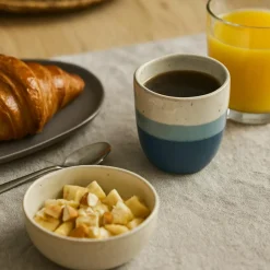 Novastyl Mugs, Tasses^6 Tasses ExpressoRiga Bleu 11Cl En Grès