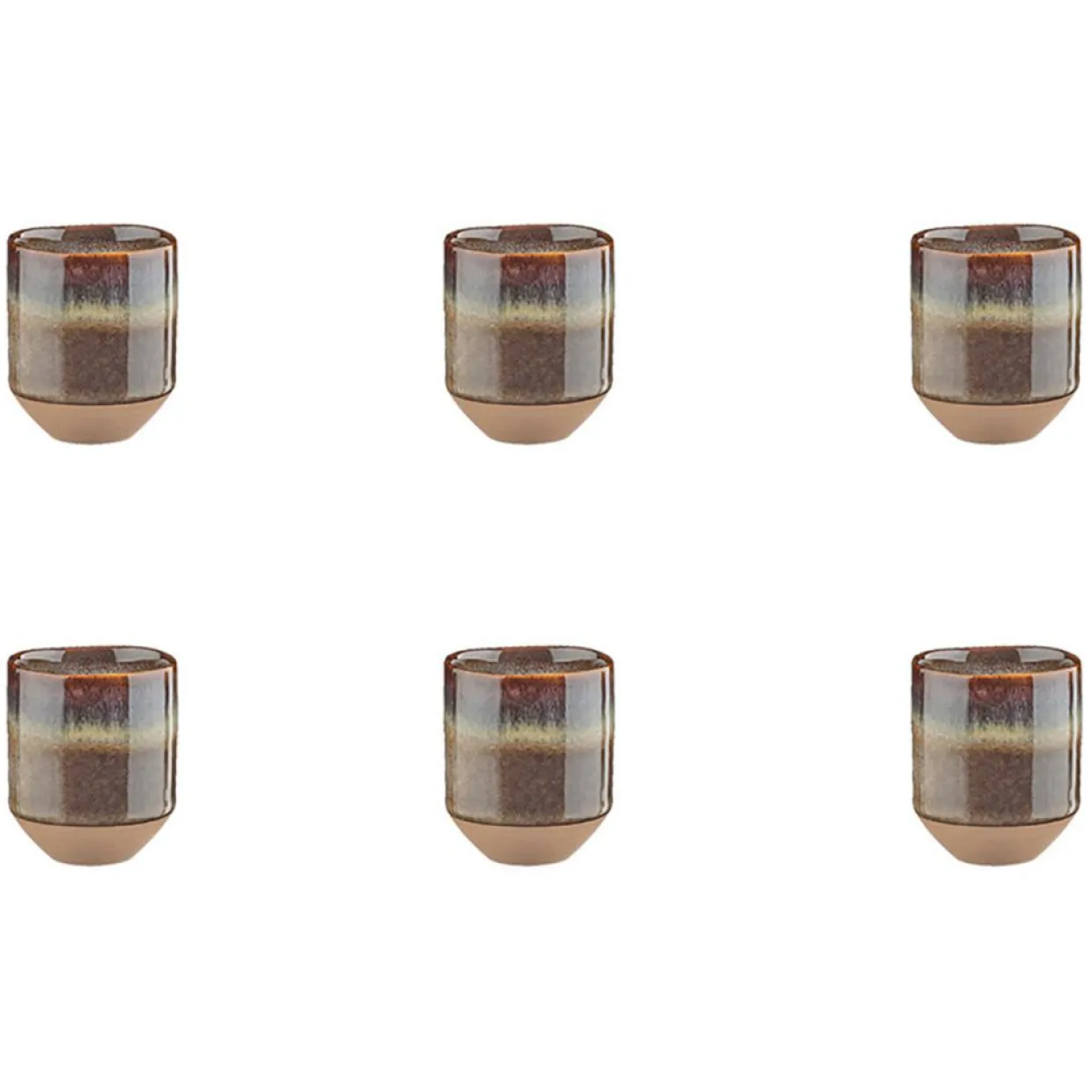 Bjorn Bols^6 Tasses Genesis marron volcanique - 8 cl
