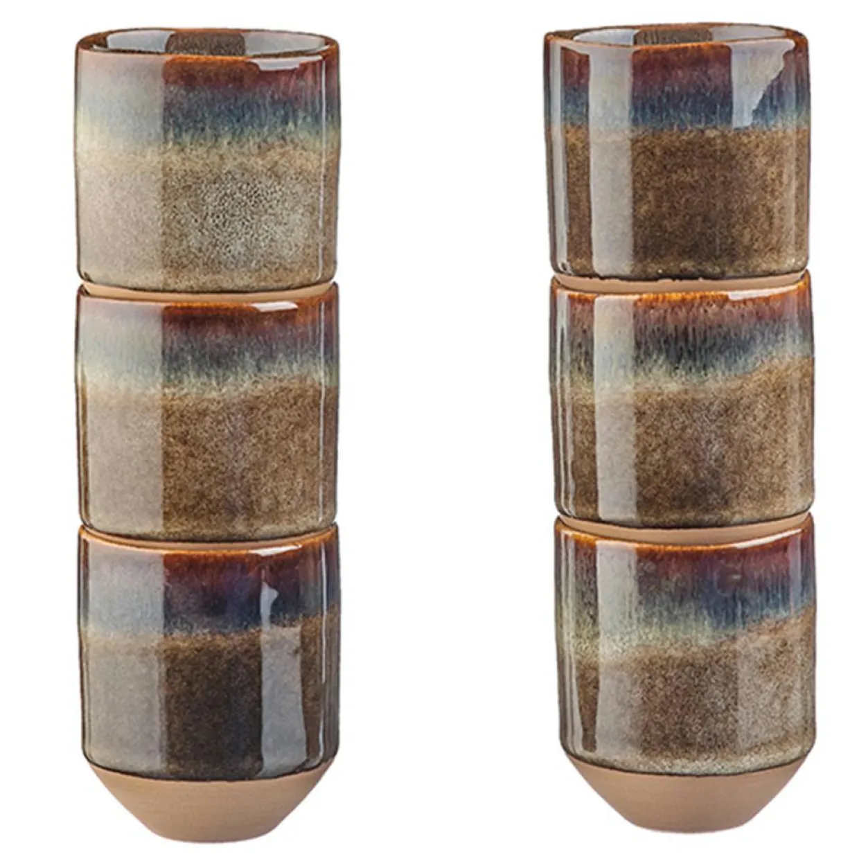 Bjorn Bols^6 Tasses Genesis marron volcanique - 8 cl
