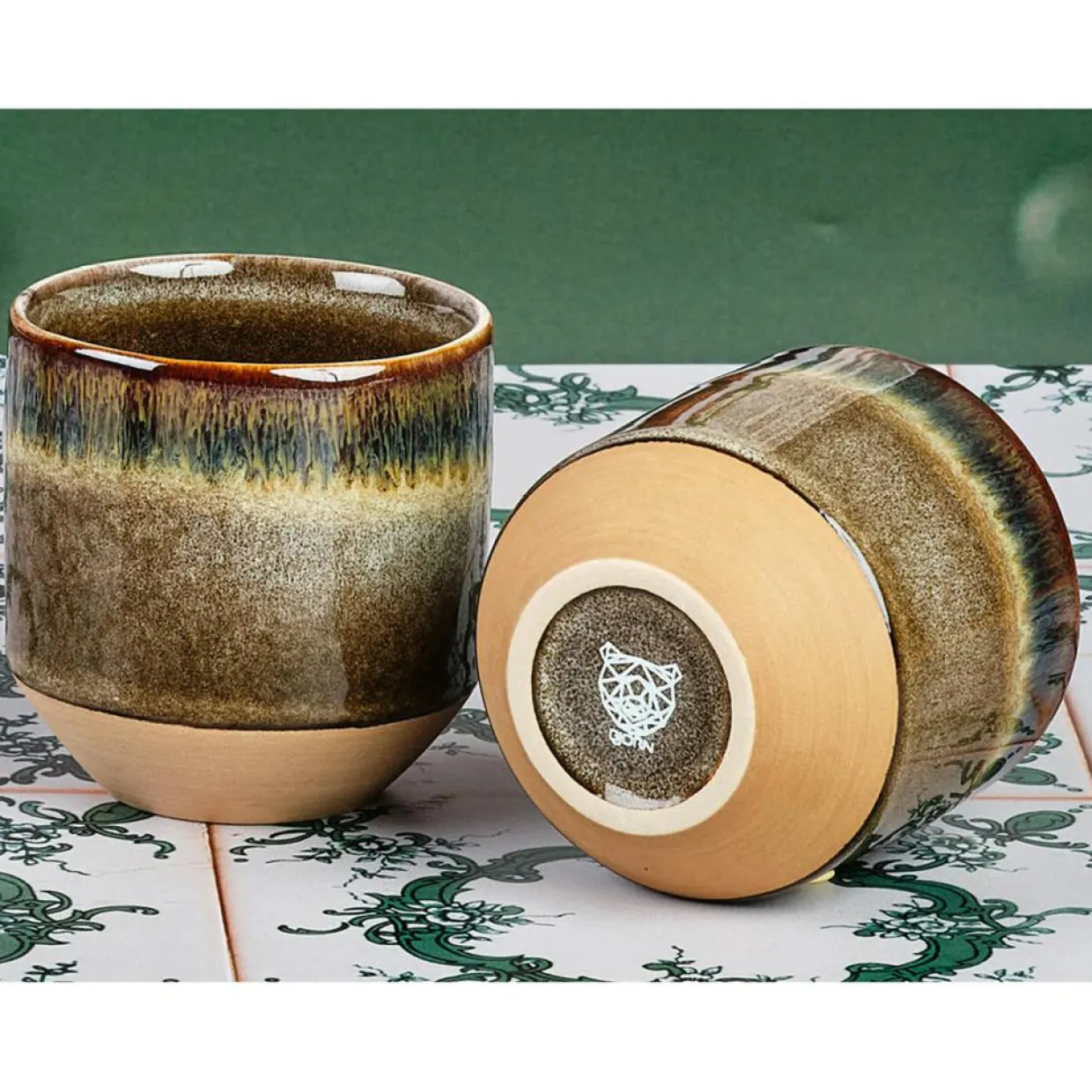 Bjorn Mugs, Tasses^6 Tasses Genesis marron volcanique - 15 cl